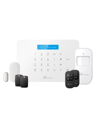 KIT DE ALARMA NIVIAN SMART - TECLADO TÁCTIL Y LECTOR RFID - COMUNICACIÓN WIFI Y GSM - INALÁMBRICO 868 MHZ &AMP; 433 MHZ - HASTA