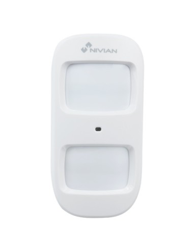 NIVIAN SMART - DETECTOR VOLUMÉTRICO DE INTERIOR - RANGO DETECCIÓN 8M/100º - INMUNE A MASCOTAS 20KG - INALÁMBRICO 433MHZ - COMPAT