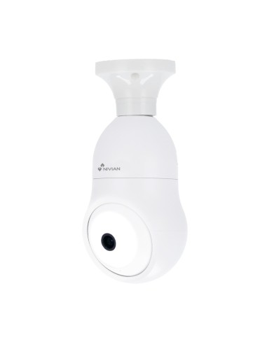 NIVIAN SMART CÁMARA 2K - WIFI 2.4 GHZ / CASQUILLO E27 - CONTROL PT AUTOTRACKING | IR 10 M - LUZ LED BLANCA / DETECCIÓN DE PERSON