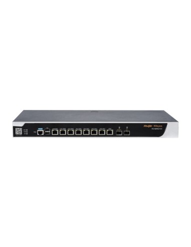 RUIJIE ROUTER CLOUD - 8 PUERTOS GE+ 1 SFP GIGABIT + 1 SFP+ 10GIGABIT - ROUTER + FUNCIONES FIREWALL - ADMITE HASTA 9 WAN PARA FAI