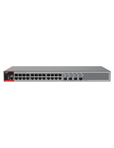 RUIJIE SWITCH CLOUD MANAGEABLE L2+ - 24 PORTS RJ45 + 4 PORTS SFP 2.5 - VITESSE 24 X10/100/1000MBPS + 4 X1000/2500MBPS - VLAN/QI
