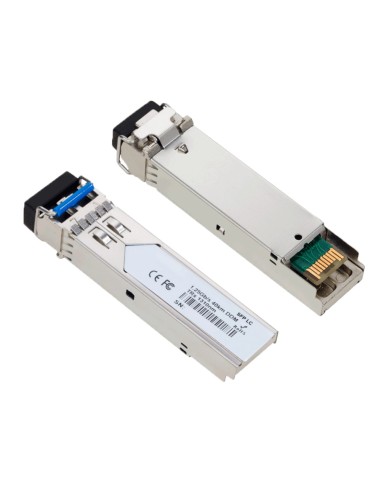 MÓDULO TRANSCEPTOR SFP - TRX 1310 NM - FIBRA MONOMODO - CONECTOR LC UPC DÚPLEX - MÁXIMO 40 KM - 1.25GB/S - 1000BASE-EX