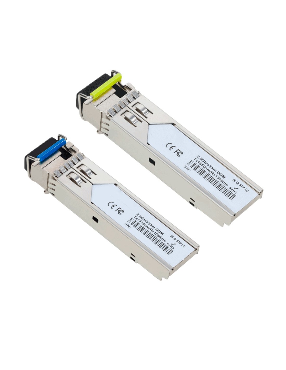 PAREJA DE MÓDULOS TRANSCEPTORES SFP INDUSTRIALES TX 1550/1310 NM RX