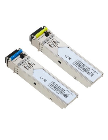 PAREJA DE MÓDULOS TRANSCEPTORES SFP  - TX 1550/1310 NM RX 1310/1550 NM - FIBRA MONOMODO - CONECTOR LC SIMPLEX - BIDI - MÁXIMO 40