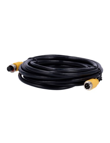 STREAMAX - CABLE PARA CÁMARAS AHD - CONECTOR M12 AVIACIÓN - 4 PINES - LONGITUD 11M - MACHO - HEMBRA