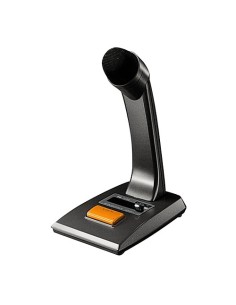 MICROFONE DE MESA TOA - BOTÃO DE PRESSÃO PARA ANÚNCIOS - MICROFONE DINÂMICO DE BAIXO RUÍDO - PADRÃO CARDIOIDE - JACK 6.3 MM COM