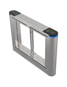 DOUBLE BI-DIRECTIONAL ACCESS TURNSTILE - MOTORIZED LATCH | 3.000.000 CYCLES - TIMES, ALARMS AND OPENING MODES - WITHOUT DOORS |