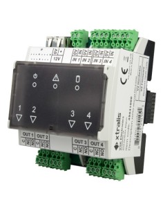 XTRALIS-ETHERNET EXTENSION MODULE POE I/O SLAVE - 4 VOLTAGE-FREE CONTACT INPUTS - 4 RELAY OUTPUTS - 3 LED INDICATORS - DIN RAIL