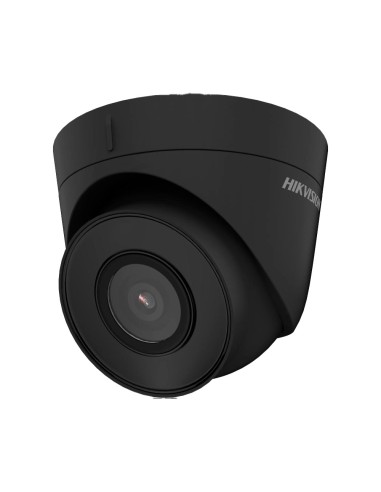 CÁMARA TURRET IP HIKVISION - GAMA VALUE | COLOR NEGRO - 4 MP | LENTE 2.8 MM - IR 30 M | WDR 120 DB  - POE | H.265+| IP67 | DET.