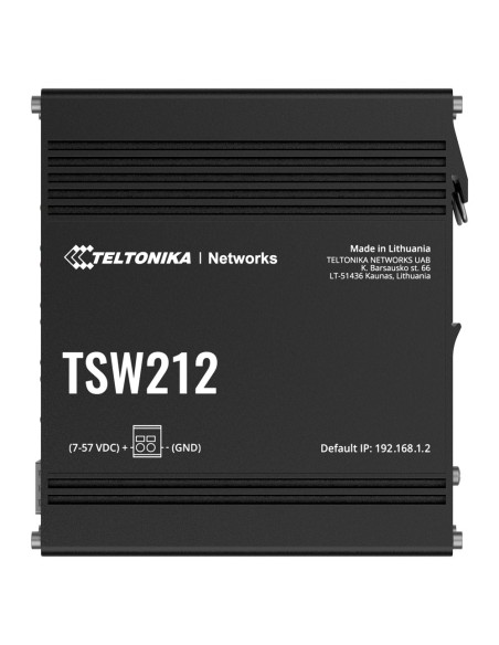 TELTONIKA SWITCH GESTIONABLE INDUSTRIAL - 8 PUERTOS ETHERNET RJ45 GIGABIT +2 SFP GIGABIT - VLAN/LOOP PREVENTION/STP/RSTP/PORT MI