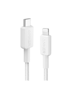 ANKER - CABLE USB2.0  - USB-C TO LIGHTNING - NYLON BRAIDED CABLE - LENGTH 0.9M - CARGA RÁPIDA | WHITE COLOR
