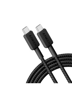 ANKER - CABO USB2.0  - USB-C PARA USB-C - CABO TRANÇADO DE NYLON - COMPRIMENTO 1.8M - CARREGAMENTO RÁPIDO 60W : COR PRETA