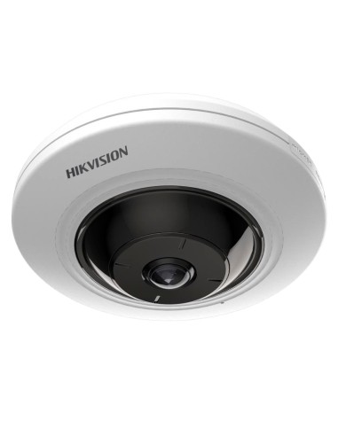 HIKVISION - CÁMARA IP FISHEYE 5 MPX (2560×1920) - LENTE 1.05 MM FISHEYE - IR LEDS ALCANCE 8 M - MICRÓFONO INTEGRADO | POE (IEEE8