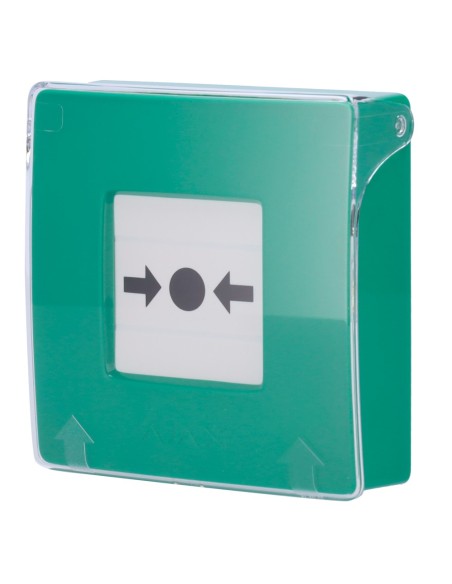 BOTÓN MANUAL DE ALARMA DE INCENDIO VERDE - INALÁMBRICO 868 MHZ JEWELLER - BOTÓN ALARMA INCENDIO O ACTIVADOR DE ESCENARIOS - COMP