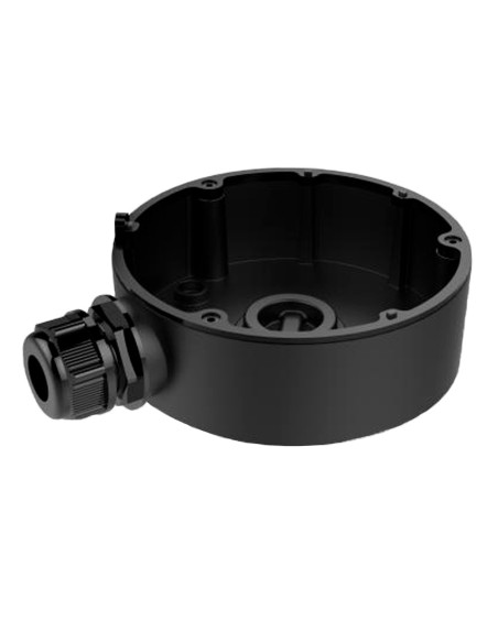 JUNCTION BOX - FOR DOME CAMERAS - SUITABLE FOR OUTDOOR USE - WALL OR CEILING INSTALLATION - BLACK COLOUR - CABLE PASS