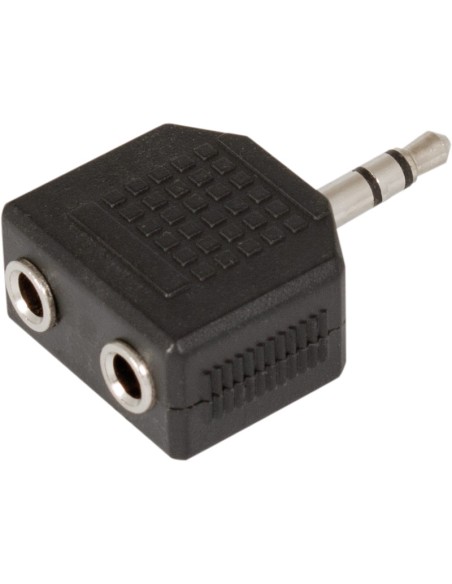 ADAPTADOR JACK MACHO DE 3,5MM A 2 HEMBRA