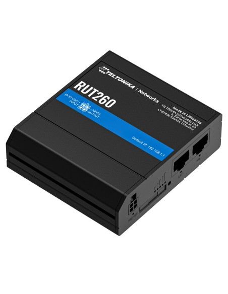 TELTONIKA ROUTER 4G INDUSTRIAL - 2 PUERTOS ETHERNET RJ45 FAST ETHERNET - 4G (LTE) CAT 6 HASTA 300MBPS - 1X ENTRADA/SALIDA DIGITA