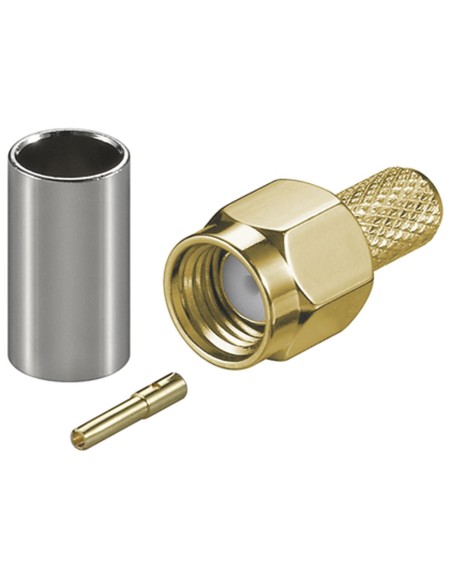 CONECTOR SMA REVERSE MACHO PARA CABLE RG58 CON351