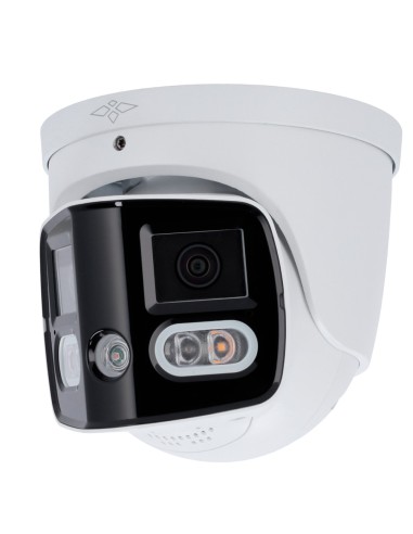 CÁMARA TURRET IP X-SECURITY 8 MEGAPÍXEL - ACTIVE DETERRENCE | SMD 4.0 - 2 LENTES 2.8 MM / DUAL LIGHT 20M - WDR 120 DB | MICRÓFON