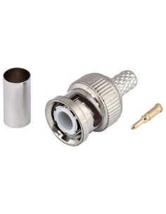 CONECTOR BNC MACHO PARA CRIMPAR RG59 CON400