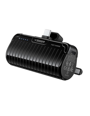 VEGER MINI POWER BANK WITH LEDS FOR CHARGING - CAPACITY 5000MAH - USB-C INPUTS, USB-C CONNECTOR - OUTPUT USB-C CONNECTOR - LOAD