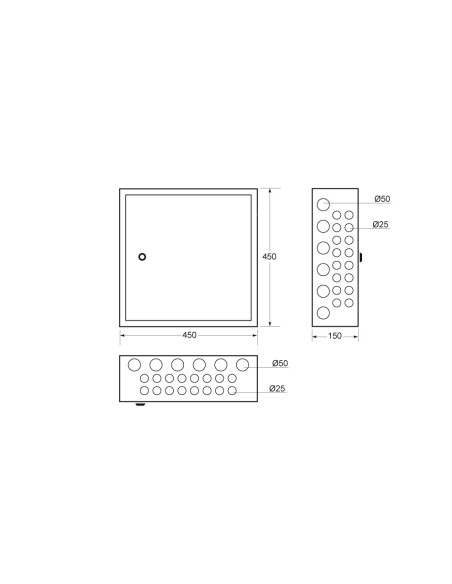 ARMARIO ICT BLANCO 450x450x150mm ICT4545