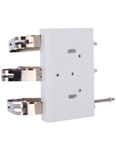 SOPORTE PARA MÁSTILES/FAROLAS - PARA RADARES - APTO PARA USO EN EXTERIOR - PASADOR DE CABLES - COLOR BLANCO - 160 (AL) X 114 (AN