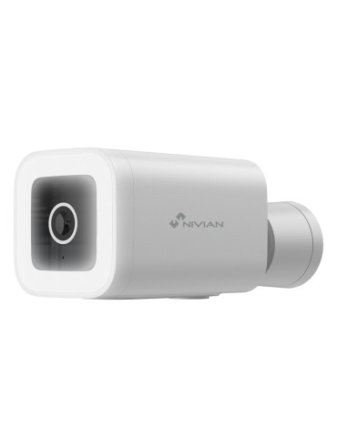 NIVIAN SMART CÁMARA 2.5K 4MP - WIFI 2.4 GHZ | EXTERIOR IP65 - IR 10 M | FULL COLOR | LUZ BLANCA - DETECCIÓN DE PERSONAS - GRABAC