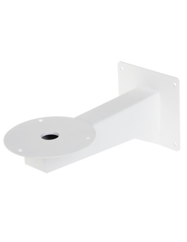 SOPORTE DE PARED - PARA CÁMARAS DOMO POSICIONADORAS - ACERO - COLOR BLANCO - CARGA MÁXIMA 15 KG - PASADOR DE CABLES