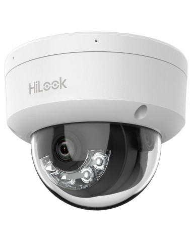 HILOOK - CÁMARA DOMO IP - RESOLUCIÓN 4 MEGAPIXEL (2560X1440) - LENTE 2.8 MM | MICRÓFONO INTEGRADO - LUZ HÍBRIDA 20 M | POE IEEE8