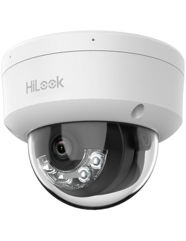 HILOOK - CÁMARA DOMO IP - RESOLUCIÓN 8 MEGAPIXEL (3840X2160) - LENTE 2.8 MM | MICRÓFONO INTEGRADO - LUZ HÍBRIDA 30 M | POE IEEE8