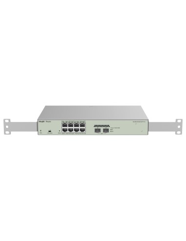 REYEE SWITCH POE CLOUD CAPA 2 - 8 PUERTOS POE+ GIGABIT+ 2 SFP GIGABIT - 30W POR PUERTO 802.3AF/AT / MÁXIMO 125W - STATIC LAG/DHC