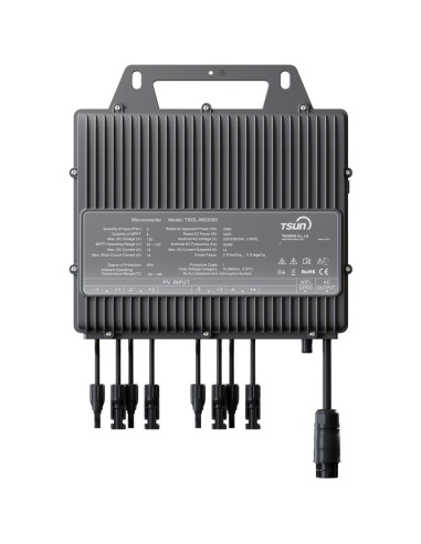 TSUN MICROINVERSOR  - POTENCIA 3000W - 4 ENTRADAS MPPT - EFICIENCIA DE 97.2% - MÓDULO DE COMUNICACIÓN WI-FI - APP WEB Y MOVÍL