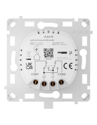 RELÉ PARA INTERRUPTOR DE LUZ DE CRUCE - INALÁMBRICO 868 MHZ JEWELLER - ALCANCE DE COMUNICACIÓN HASTA 1100 M - ALIMENTACIÓN 230 V