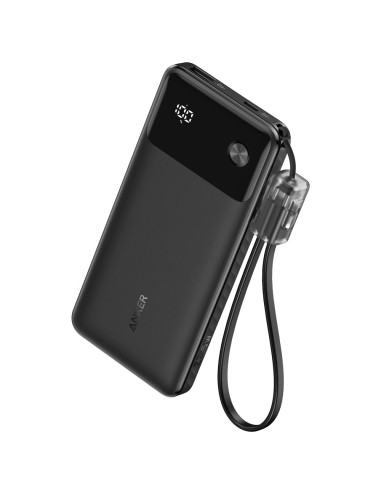 ANKER POWER BANK CON PANTALLA - CAPACIDAD 10000MAH  - ENTRADAS USB-C - SALIDAS USB-A, 2X USB-C - CARGA 3 DISPOSITIVOS A LA VEZ -