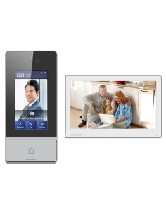 KIT DE VIDEOPORTERO - TECNOLOGÍA IP &AMP; WIFI | SWITCH POE - PLACA Y MONITOR | PERMITE 16 MONITORES MÁS - FACIAL, TARJETA MF, P