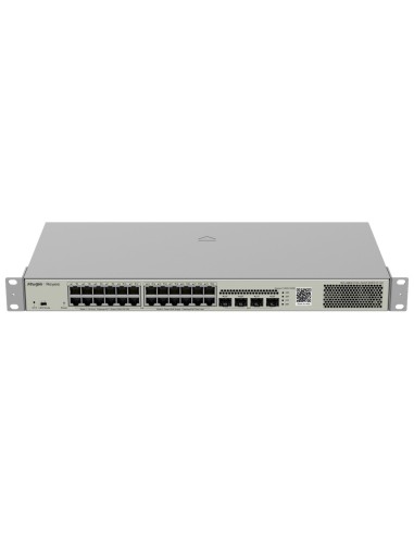 REYEE SWITCH CLOUD CAPA 2 - 24 PUERTOS RJ45 GIGABIT - 4 SFP GIGABIT - STATIC LAG/DHCP SNOOP/IGMP SNOOP/PORT MIRROR - VLAN/PORT I