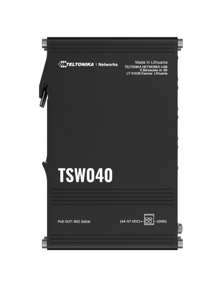 TELTONIKA SWITCH POE NO GESTIONABLE INDUSTRIAL - 8 PUERTOS ETHERNET RJ45 FAST ETHERNET - 8 PUERTOS ETHERNET POE+ 802.3AF/AT - HA