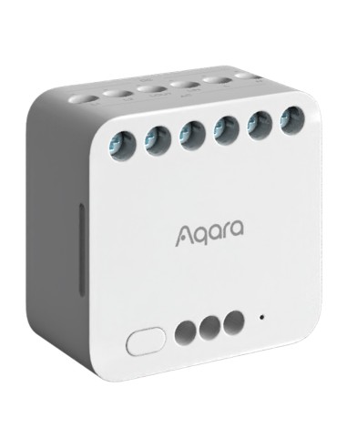 AQARA MÓDULO RELÉ DOBLE T2  - ZIGBEE 3.0 / MATTER OVER ZIGBEE - CONTROL DEL MOTOR / MONITOR ENERGÉTICO - REQUIERE  AQARA HUB - P