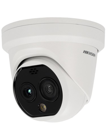 CÁMARA TÉRMICA DUAL IP HIKVISION GAMA PRO - SENSOR TÉRMICO 256X192 VOX | LENTE 6.9 MM - SENSOR ÓPTICO 1/2.7 4 MPX | LENTE 6.4 M