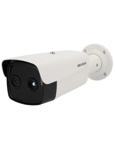 CÁMARA TÉRMICA DUAL IP HIKVISION GAMA PRO - SENSOR TÉRMICO 384X288 VOX | LENTE 6.5 MM - SENSOR ÓPTICO 1/2.7 4 MPX | LENTE 4 MM