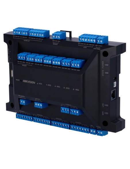 CONTROLADORA DE ACCESO MULTI-IDENTIFICACIÓN - FACIAL, HUELLA, TARJETA, QR O PIN - 2 PUERTAS | COMUNICACIÓN TCP/IP, WIFI Y RS485