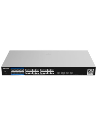 REYEE E-LIGHTEN SWITCH CLOUD CAPA 3 - 16 PUERTOS RJ45 GIGABIT + 4 PUERTOS SFP+ 10 GBPS - 8 PUERTOS SFP E-LIGHTEN (PON/ETHERNET)