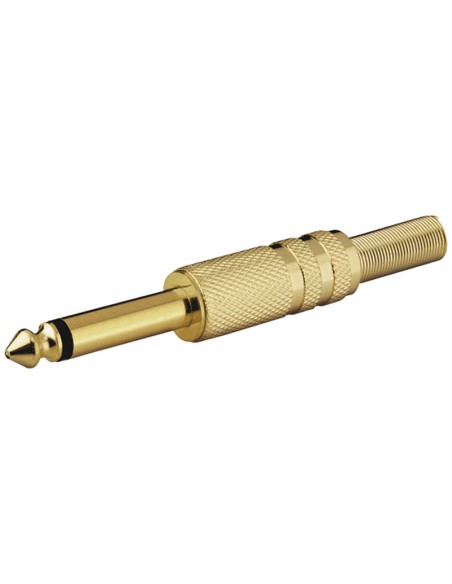 JACK MACHO MONO DE 6,3MM DORADO CON651