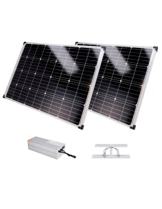 SISTEMA DE ALIMENTACIÓN AUTÓNOMA PARA CCTV - 2X PANEL SOLAR DE 200W - BATERÍA LIFEPO4 2560WH (200AH) MPPT INTEGRADO - SALIDA 12/