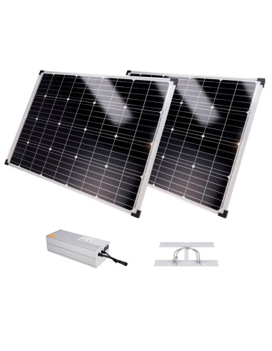 SISTEMA DE ALIMENTACIÓN AUTÓNOMA PARA CCTV - 2X PANEL SOLAR DE 200W - BATERÍA LIFEPO4 2560WH (200AH) MPPT INTEGRADO - SALIDA 12/