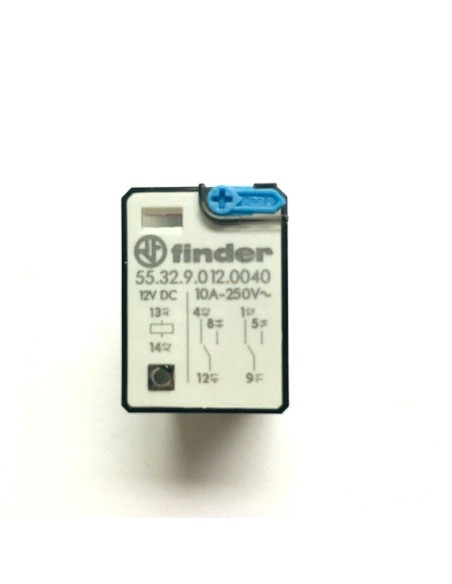 RELE 12V DC 2 CIR 10A 55.32 FINDER ENCHUFABLE