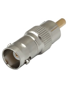 ADAPTADOR BNC HEMBRA A RCA MACHO, METALICO CON666