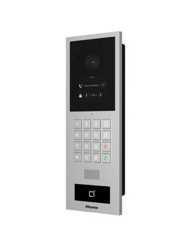 VIDEOPORTERO IP ANTIVANDÁLICO IK08 - CÁMARA 2 MPX | AUDIO BIDIRECCIONAL - TARJETA EM/MF, NFC, BLE Y PIN | 2 RELÉS - APARTAMENTOS