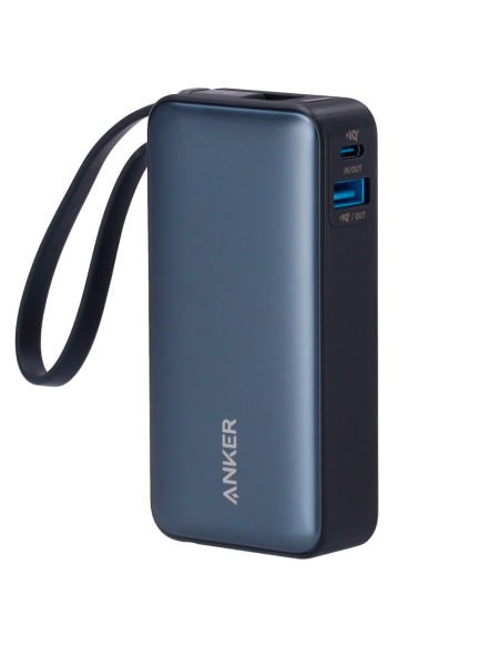 ANKER POWER BANK WITH DISPLAY - CAPACITY 10000MAH - INPUTS INTEGRATED CABLE, USB-C PORT - INTEGRATED CABLE OUTPUTS, USB-C, USB-